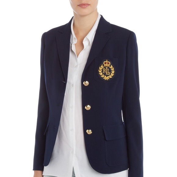 Ralph Lauren Jackets & Blazers - Ralph Lauren Golden Crest Cotton Blazer Jacket
